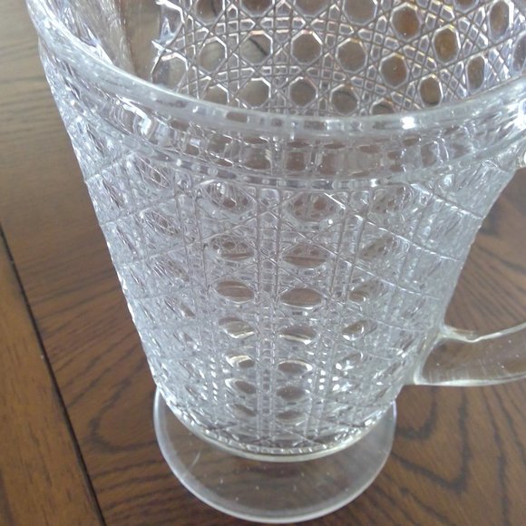 McKee and Brothers Cane Glass Pitcher - Picture 7 of 9